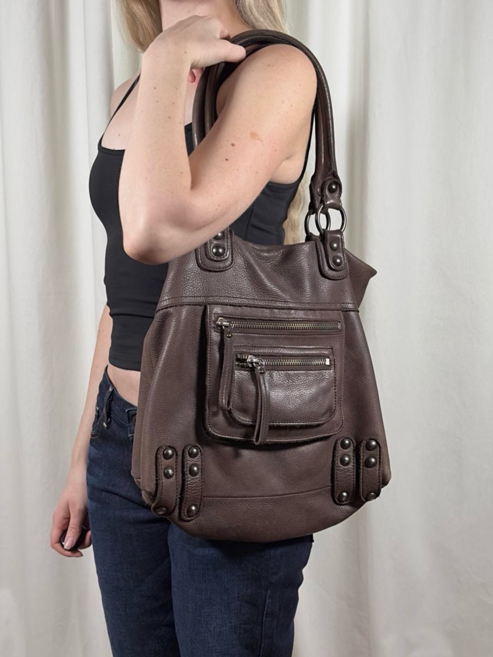 Linea Pelle Slouchy Leather Hobo Bag